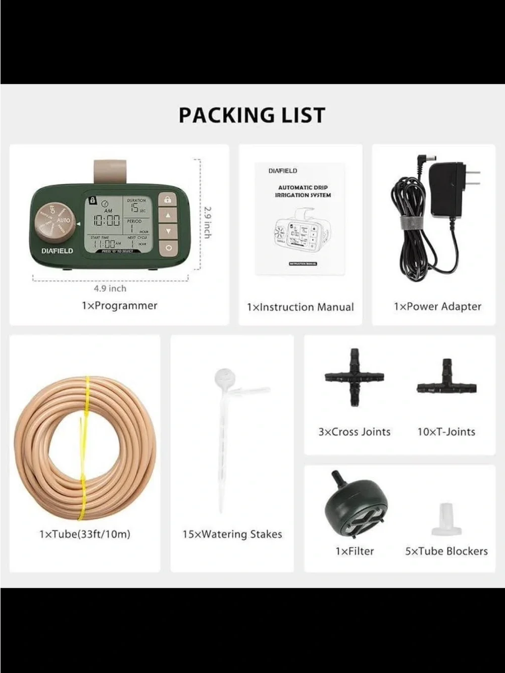 Automatic Drip Irrigation System - Gray